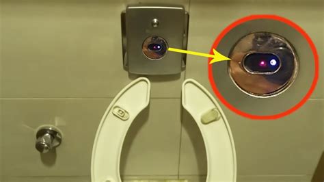 1036 Mom was in the toilet when her steson was taking a shower. . Toilet hidden cam